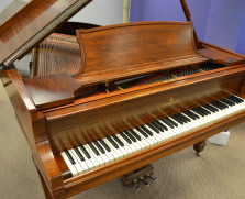 Steinway model O grand piano, mahogany